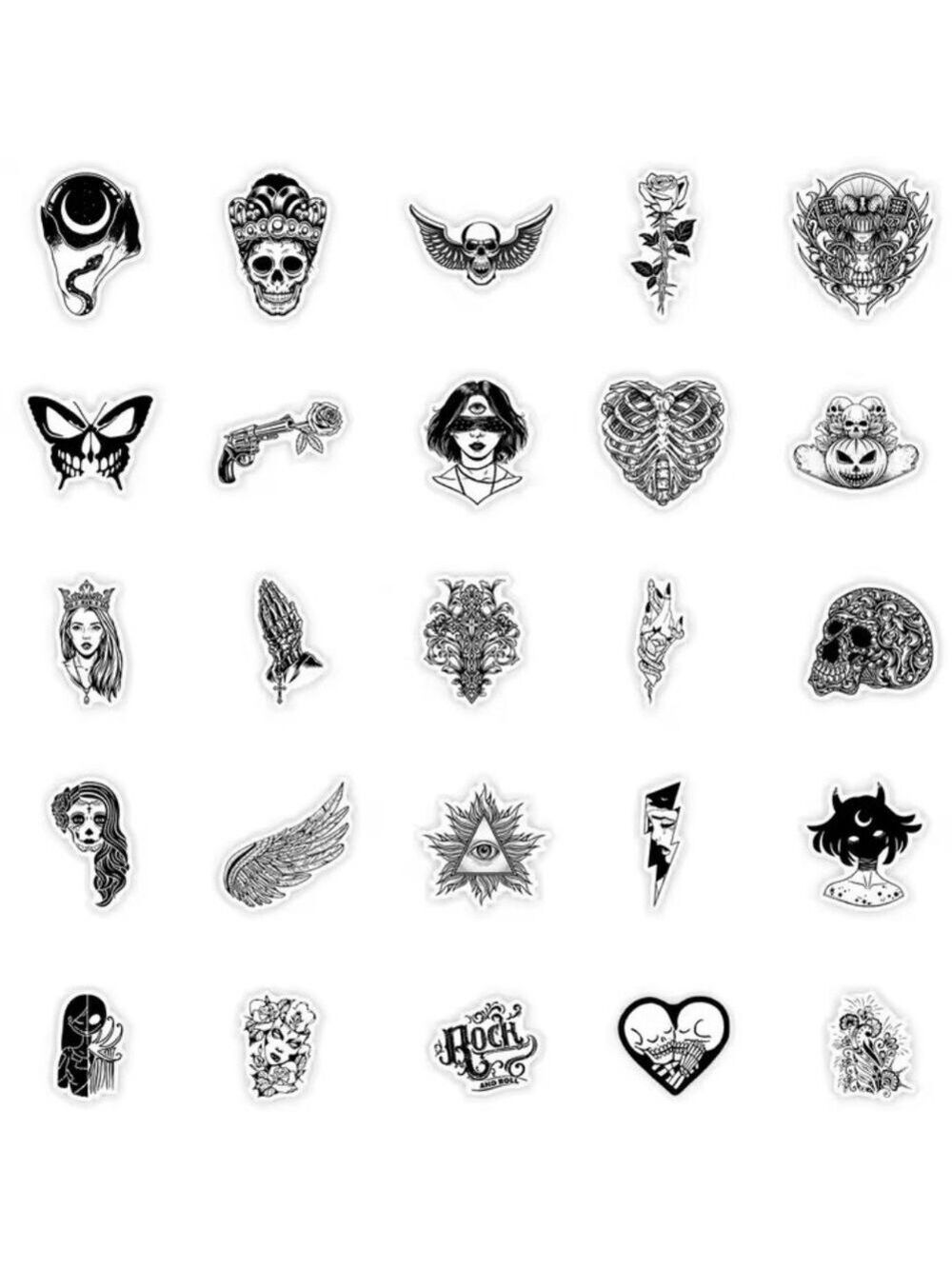 2/$10 25 Piece Gothic Sticker Set - Picture 3 of 6